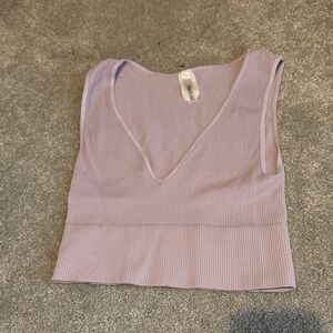 Nikibiki Lavender Ribbed Crop Top